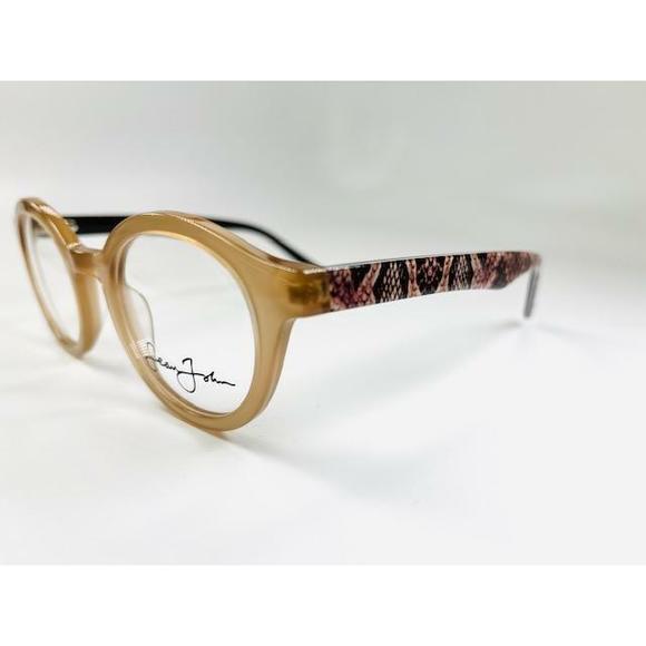 New SEAN JOHN SJO 6028E 278 Sand Eyeglasses with Snake Skin Temples 48/23/145 main image 5